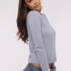 Abbie Bluebell Pullover aus Merinowolle und Kaschmir mit Rundhalsausschnitt Abbie Bluebell Pullover aus Merinowolle und Kaschmir mit Rundhalsausschnitt