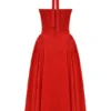 Adabella Italienisches Tomaten-Baumwoll-Halter-Sommerkleid Adabella Italienisches Tomaten-Baumwoll-Halter-Sommerkleid