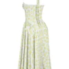 Adabella Midi-Sommerkleid aus Baumwolle mit Vintage-Blumenprint in zartem Blau