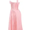 Adabella Rose Pink Baumwoll-Halter-Midi-Sommerkleid Adabella Rose Pink Baumwoll-Halter-Midi-Sommerkleid