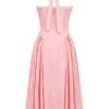 Adabella Rose Pink Baumwoll-Halter-Midi-Sommerkleid Adabella Rose Pink Baumwoll-Halter-Midi-Sommerkleid