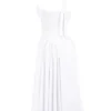 Adabella Weißes Baumwoll-Halter-Sommerkleid Adabella Weißes Baumwoll-Halter-Sommerkleid