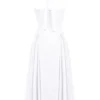 Adabella Weißes Baumwoll-Halter-Sommerkleid Adabella Weißes Baumwoll-Halter-Sommerkleid