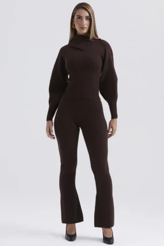 Adelita Pullover aus Kaschmirmischung in Schokoladenbraun