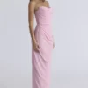 Adrienne Pink Quartz Georgette-Trägerloses Abendkleid Adrienne Pink Quartz Georgette-Trägerloses Abendkleid