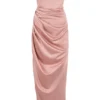 Adrienne – trägerloses Abendkleid aus Blush-Satin Adrienne – trägerloses Abendkleid aus Blush-Satin