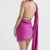 Aida Hot Pink Asymmetrisches Wickelkleid Aida Hot Pink Asymmetrisches Wickelkleid