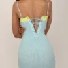 Aiza Maxikleid in Ozeanblau mit kontrastierender Spitze Aiza Maxikleid in Ozeanblau mit kontrastierender Spitze
