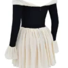 Alana Schwarzes & cremefarbenes schulterfreies Kleid Alana Schwarzes & cremefarbenes schulterfreies Kleid