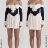 Alana Schwarzes & cremefarbenes schulterfreies Kleid Alana Schwarzes & cremefarbenes schulterfreies Kleid