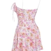 Alejandra Korsetts-Kleid mit helllavendelfarbenem Print Alejandra Korsetts-Kleid mit helllavendelfarbenem Print