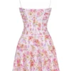 Alejandra Korsetts-Kleid mit helllavendelfarbenem Print Alejandra Korsetts-Kleid mit helllavendelfarbenem Print