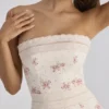 Alessina Elfenbeinfarbenes Vintage-Rosen-Print-Maxikleid aus Baumwolle mit Spitze Alessina Elfenbeinfarbenes Vintage-Rosen-Print-Maxikleid aus Baumwolle mit Spitze