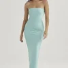 Alette Jade Satin-Maxikleid ohne Träger Alette Jade Satin-Maxikleid ohne Träger