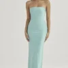 Alette Jade Satin-Maxikleid ohne Träger Alette Jade Satin-Maxikleid ohne Träger