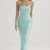 Alette Jade Satin-Maxikleid ohne Träger Alette Jade Satin-Maxikleid ohne Träger