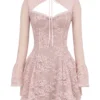 Alice – Perfektes rosa Spitzen-Mini-Kleid Alice – Perfektes rosa Spitzen-Mini-Kleid
