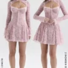 Alice – Perfektes rosa Spitzen-Mini-Kleid Alice – Perfektes rosa Spitzen-Mini-Kleid