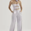 Alivia Graue Satin-Hose Alivia Graue Satin-Hose