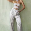 Alivia Graue Satin-Hose Alivia Graue Satin-Hose