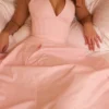 Allena Rosa Stretch-Baumwoll-Halter-Midi-Sommerkleid Allena Rosa Stretch-Baumwoll-Halter-Midi-Sommerkleid