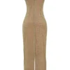 Alondra Cafe Au Lait Maxikleid mit Perlenstickerei – Limited Edition Alondra Cafe Au Lait Maxikleid mit Perlenstickerei – Limited Edition