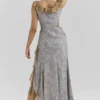 Aloura Paisley Print Georgette Ruffle Maxi Kleid Aloura Paisley Print Georgette Ruffle Maxi Kleid