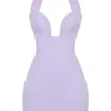 Alyssa Orchid Crepe Plunge Minikleid Alyssa Orchid Crepe Plunge Minikleid