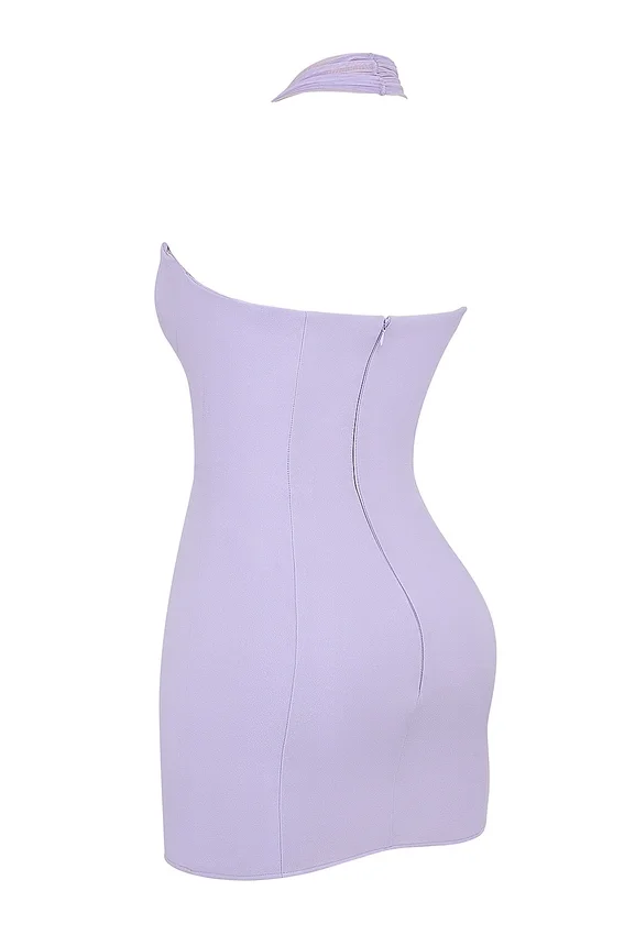 Alyssa Orchid Crepe Plunge Minikleid Alyssa Orchid Crepe Plunge Minikleid