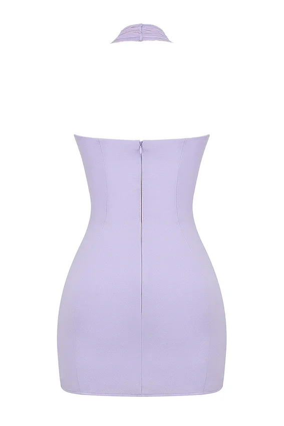 Alyssa Orchid Crepe Plunge Minikleid Alyssa Orchid Crepe Plunge Minikleid
