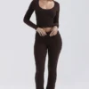 Ama Hose aus Kaschmirmischung in Schokoladenbraun Ama Hose aus Kaschmirmischung in Schokoladenbraun