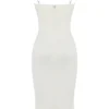 Amalia Elfenbeinfarbenes Satin-Korsetts-Kleid mit Cut-outs Amalia Elfenbeinfarbenes Satin-Korsetts-Kleid mit Cut-outs