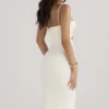 Amalia Elfenbeinfarbenes Satin-Korsetts-Kleid mit Cut-outs Amalia Elfenbeinfarbenes Satin-Korsetts-Kleid mit Cut-outs