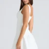 Amelie Vintage Elfenbeinfarbenes Stretch-Crêpe-Minikleid Amelie Vintage Elfenbeinfarbenes Stretch-Crêpe-Minikleid