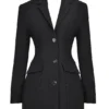 Amia Schwarzes Blazer-Minikleid Amia Schwarzes Blazer-Minikleid