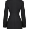 Amia Schwarzes Blazer-Minikleid Amia Schwarzes Blazer-Minikleid