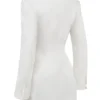 Amia Weißes Blazer-Minikleid Amia Weißes Blazer-Minikleid