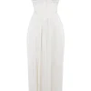 Amorata Maxikleid in Elfenbein mit Plissee Amorata Maxikleid in Elfenbein mit Plissee