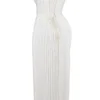 Amorata Maxikleid in Elfenbein mit Plissee Amorata Maxikleid in Elfenbein mit Plissee