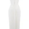 Amorata Maxikleid in Elfenbein mit Plissee Amorata Maxikleid in Elfenbein mit Plissee