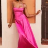 Anabella Fuchsia Maxikleid mit Schnürung Anabella Fuchsia Maxikleid mit Schnürung