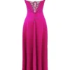 Anabella Fuchsia Maxikleid mit Schnürung Anabella Fuchsia Maxikleid mit Schnürung