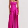 Anabella Fuchsia Maxikleid mit Schnürung Anabella Fuchsia Maxikleid mit Schnürung