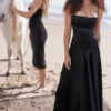 Anabella – Schwarzes Maxikleid mit Schnürung Anabella – Schwarzes Maxikleid mit Schnürung