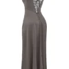 Anabella Smoke Lace Up Maxikleid Anabella Smoke Lace Up Maxikleid