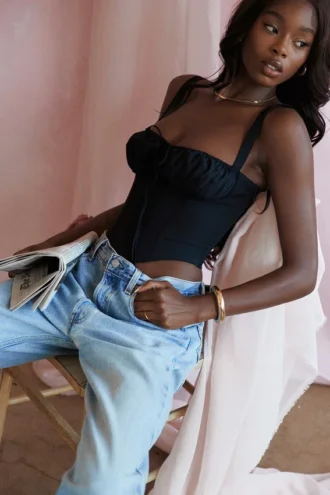 Analia Schwarzes Bustier-Korsett