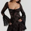 Analissa Schwarzes Spitzen-Korsetts-Kleid Analissa Schwarzes Spitzen-Korsetts-Kleid