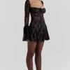 Analissa Schwarzes Spitzen-Korsetts-Kleid Analissa Schwarzes Spitzen-Korsetts-Kleid