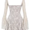 Analissa Vintage-Korsetts-Kleid aus cremefarbener Spitze Analissa Vintage-Korsetts-Kleid aus cremefarbener Spitze