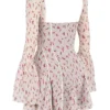 Analissa Vintage-Mini-Kleid mit Rosenprint in Creme Analissa Vintage-Mini-Kleid mit Rosenprint in Creme